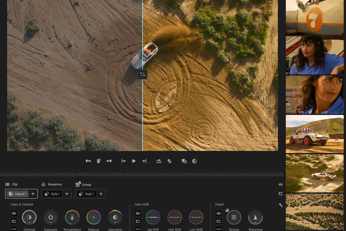 Adobe Premiere Color Mode workspace overview showing the full color grading interface